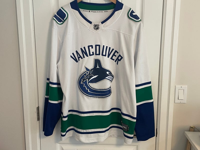 Authentic Fanatics Breakaway Vancouver Canucks Away White Jersey Size 2XL