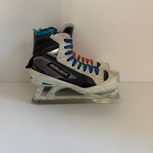 Used Size 2 D Junior Bauer Reactor 5000 Hockey Goalie Skates