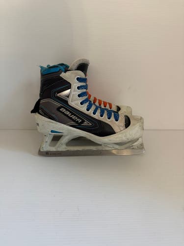Used Size 2 D Junior Bauer Reactor 5000 Hockey Goalie Skates