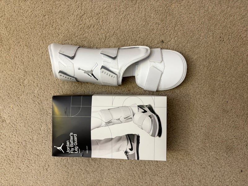 White Senior Air Jordan Shin Guards (New)