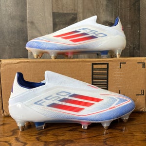 Adidas F50 Elite LL SG Laceless Soccer Cleats White Mens 5.5 Womens 6.5 IF1319