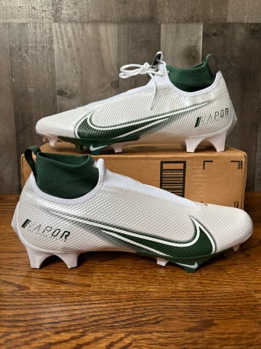 Nike Vapor Edge Pro 360 White Green Football Cleats CV6345-103 Men's Size 13