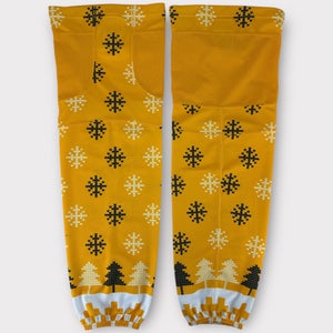 Pro Stock Used 32" Wilkes-Barre/Scranton Penguins 2024 Christmas Ugly Sweater Hockey Socks