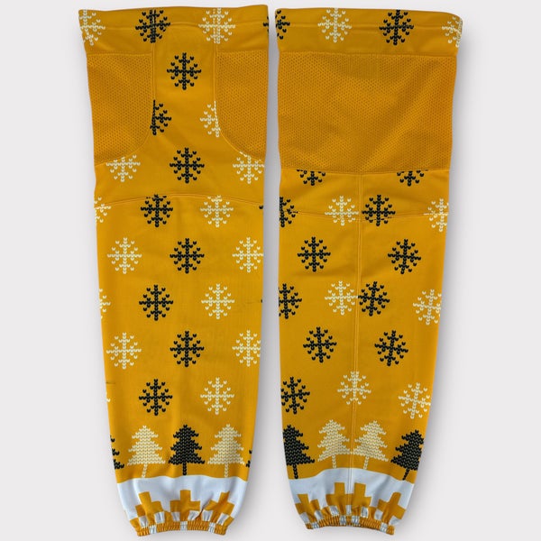 Pro Stock Used 32" Wilkes-Barre/Scranton Penguins 2024 Christmas Ugly Sweater Hockey Socks