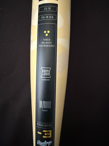 2025 Rawlings Icon Composite BBCOR Certified Bat (-3) 30 oz 33" (New)