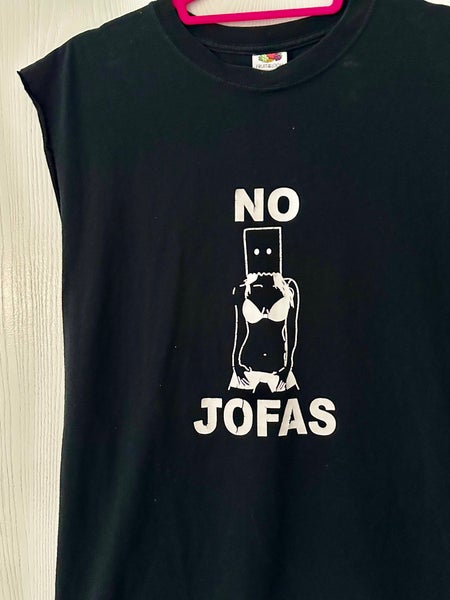 Hockey T-Shirt “No Jofas” Cut-Off Sleeves (Men’s Large)
