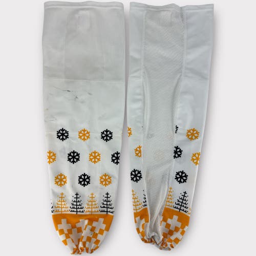 Pro Stock Used 32" Wilkes-Barre/Scranton Penguins 2021 Christmas Ugly Sweater Hockey Socks