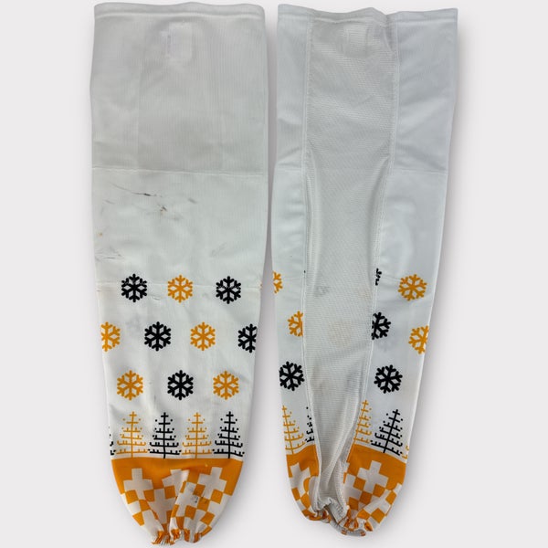 Pro Stock Used 32" Wilkes-Barre/Scranton Penguins 2021 Christmas Ugly Sweater Hockey Socks