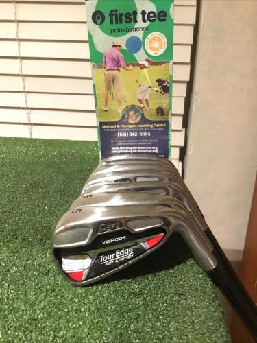 Tour Edge Hot Launch VibRcor C523 Irons Set (5-PW-SW) Stiff 60g Graphite (+1/2)