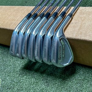 Used TaylorMade P-770/P-750 Combo Irons 4-PW Tour 130 Stiff Flex Steel Golf Set