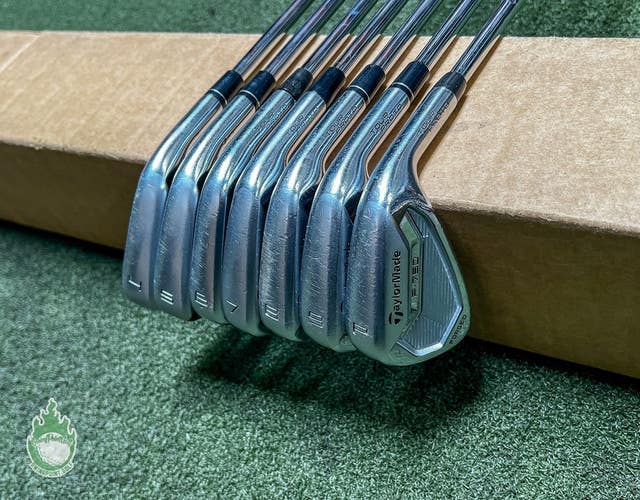 Used TaylorMade P-770/P-750 Combo Irons 4-PW Tour 130 Stiff Flex Steel Golf Set