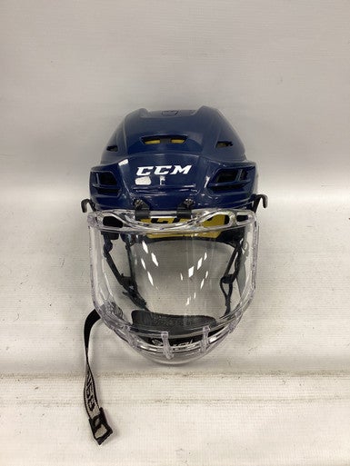 Used CCM TACKS 210 L Helmet Cage Combo Navy Blue LG 11851-S000036677