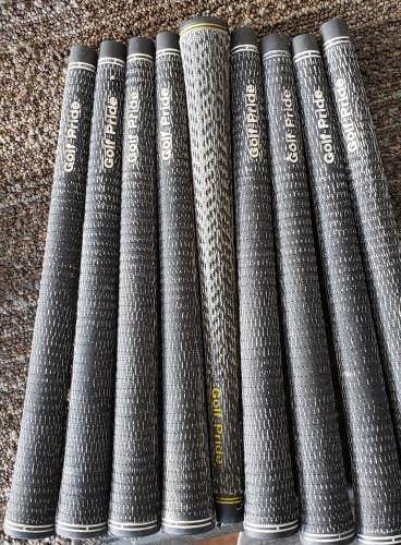9 NOS GOLF PRIDE FULL CORD .60 STANDARD GOLF GRIPS ALL BLACK NEW OLD STOCK