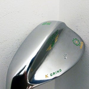 Titleist Vokey SM5 Lob Wedge 58* 11* K Grind (CUSTOM CHROME, Green/Yellow, LEFT)