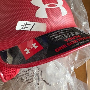 One Size Fits All Under Armour UABH2 Batting Helmet (New) baseball red youth