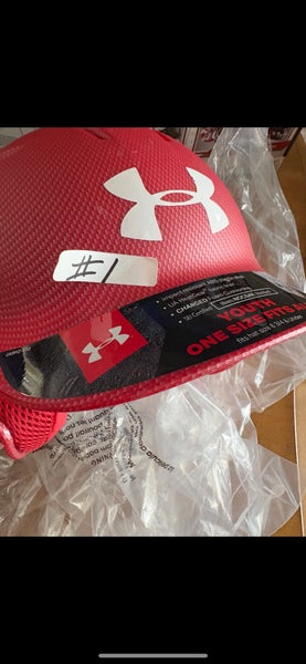 One Size Fits All Under Armour UABH2 Batting Helmet (New) baseball red youth