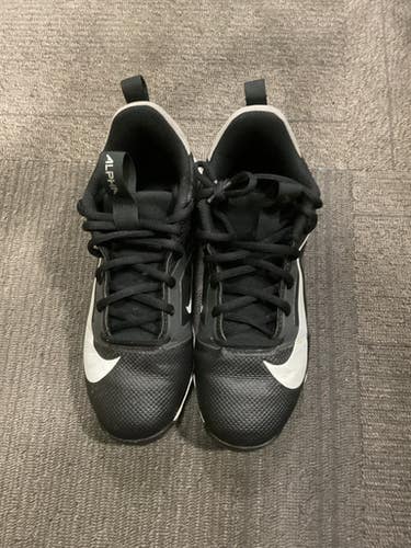 Used Nike ALPHA Adult FB Cleats Black Senior 5 11614-S000220051