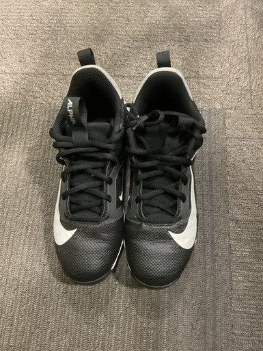 Used Nike ALPHA Adult FB Cleats Black Senior 5 11614-S000220051