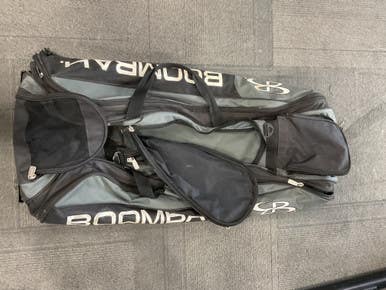 Used BoomBah BASEBALL WHEELED BAG BB/SB Player Wheeled Bag Grey 11614-S000220028