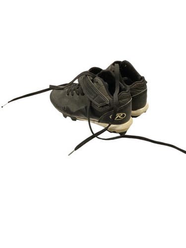 Used Rawlings BASEBALL CLEATS BB/SB Cleats Black Junior 01.5 11884-S000051352