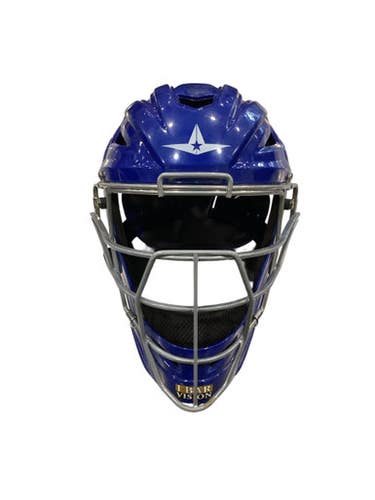 Used All-Star BLUE CATCHERS HELMET Catchers Helmet w/Mask Royal Blue LG 11884-S000051300