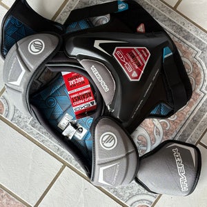 Medium Youth Maverik Charger Shoulder Pads (New) meets all NOCSAE standards