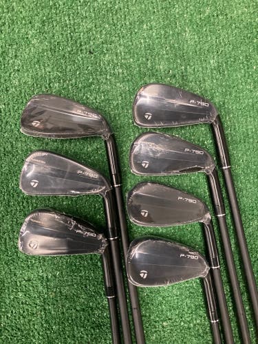 Men's 2024 TaylorMade P790 Right Handed Iron Set Stiff Flex Graphite Shaft (New)
