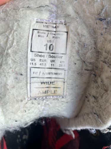 CCM JetSpeed Vibe Hockey Skates 10 (Used)