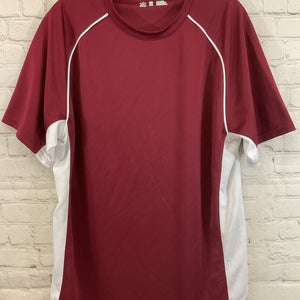 Alleson Athletic 80185 Adult's 100% Polyester Soccer Shirt Maroon White Large