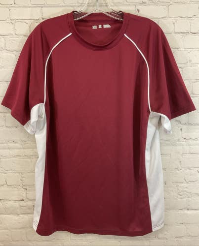 Alleson Athletic 80185 Adult's 100% Polyester Soccer Shirt Maroon White Large