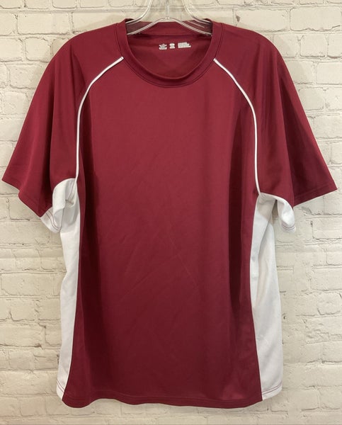 Alleson Athletic 80185 Adult's 100% Polyester Soccer Shirt Maroon White Large