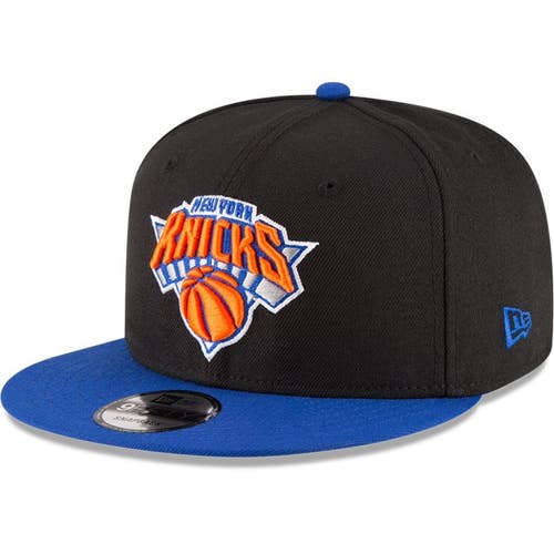 New York Knicks New Era 2-Tone 9FIFTY Adjustable Snapback Hat - Black/Blue