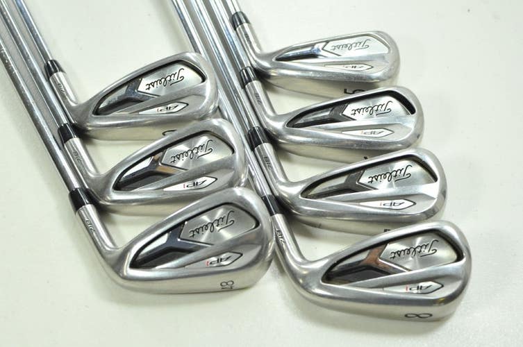 Titleist 718 AP1 5-PW,48* Iron Set Stiff Flex Right AMT Red S300 Steel # 200614