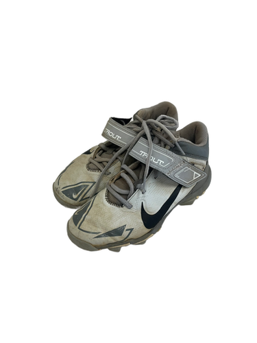 Used Nike TROUT BB/SB Cleats Grey Junior 03 11692-S000140176
