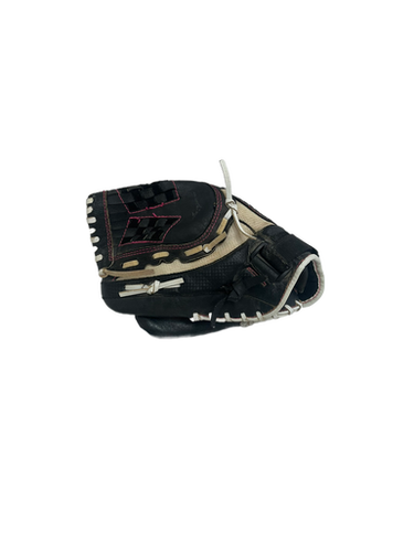 Used Mizuno FINCH LH Throw Fastpitch Gloves Black And Purple 11" 11692-S000140177