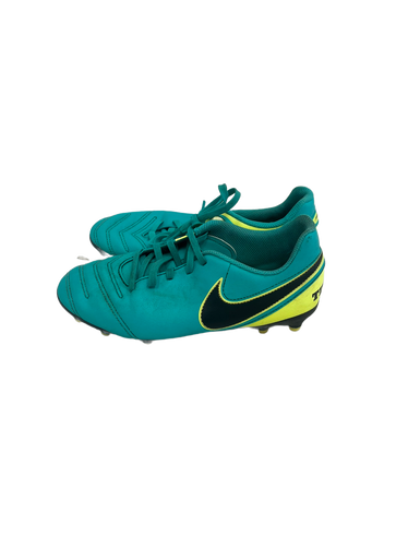 Used Nike TIEMPO Soccer Cleats Teal Junior 05 11692-S000140205