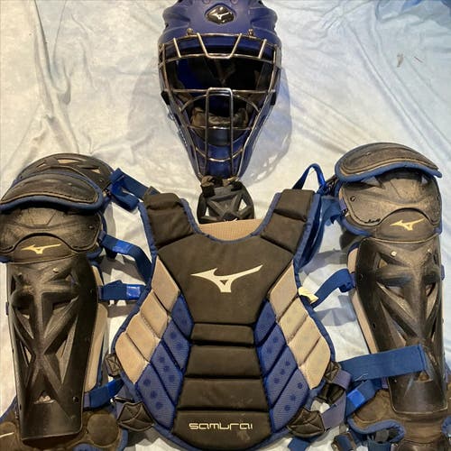 Blue Intermediate Mizuno Samurai Catcher's Set (Used)