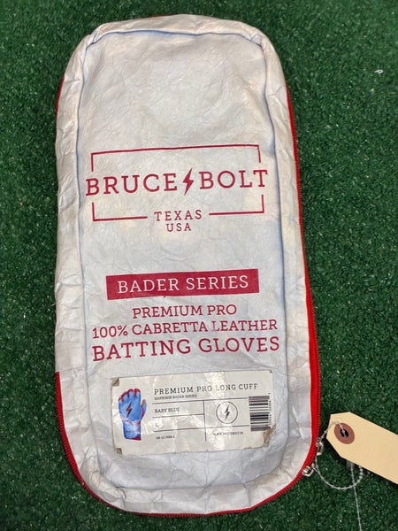Blue Large Bruce Bolt Batting Gloves (Used)