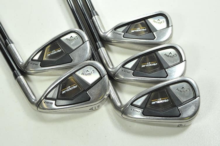 Callaway Rogue ST MAX 7-PW,AW Iron Set Senior Flex RH Vista Pro Graphite #201388