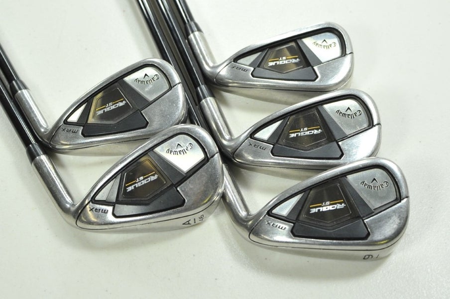 Callaway Rogue ST MAX 7-PW,AW Iron Set Senior Flex RH Vista Pro Graphite #201388