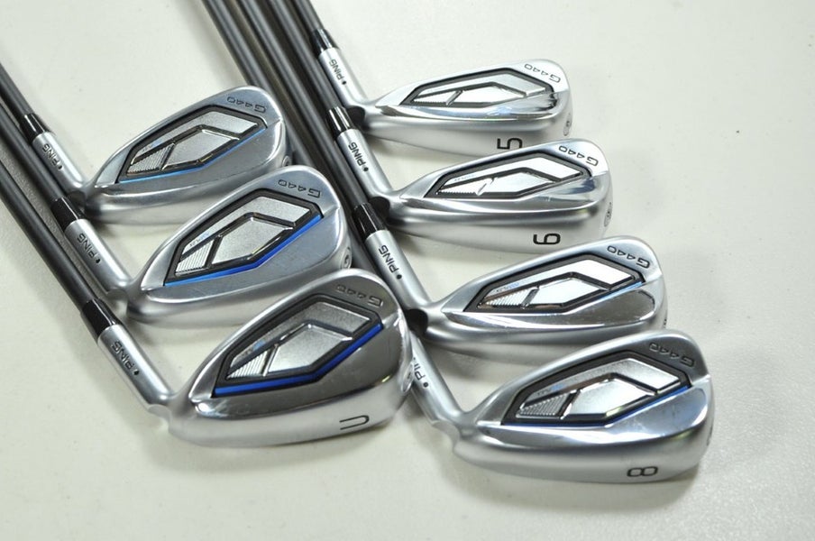 Ping G440 5-W,UW Iron Set Senior Flex Black Dot Right Alta CB Graphite # 201291