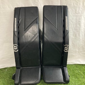 Black 30" Intermediate Warrior Ritual G6 E+ Goalie Leg Pads (Used)