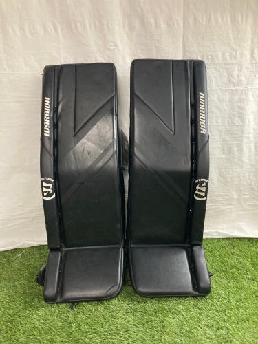Black 30" Intermediate Warrior Ritual G6 E+ Goalie Leg Pads (Used)