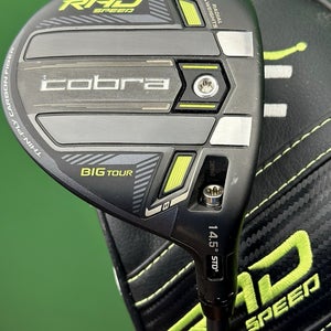 Cobra Radspeed Big Tour Fairway 3-Wood 14.5* Extra Stiff HZRDUS Smoke Yellow 6.5