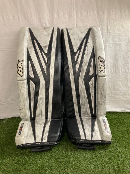 White 34" Senior Brian's G-Netik Pro 3 Goalie Leg Pads (Used)