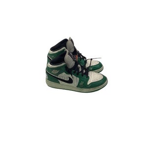Used Nike JORDAN 1 Basketball Shoes M Green And White Junior 05.5 11347-S000253670