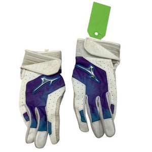 Used Mizuno FINCH WOMENS BB/SB Batting Gloves White SM 11347-S000253857