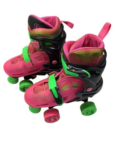 Used PINK/GREEN ADJ. QUADS Child Roller Quad Skates Pink Adjustable 11347-S000253729