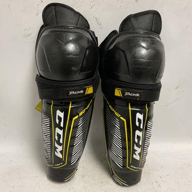 Used CCM TACKS 9040 Senior Shin Guards Black And Yellow 14" 11855-S000189798