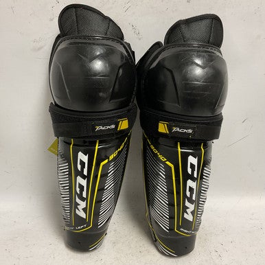 Used CCM TACKS 9040 Senior Shin Guards Black And Yellow 14" 11855-S000189798